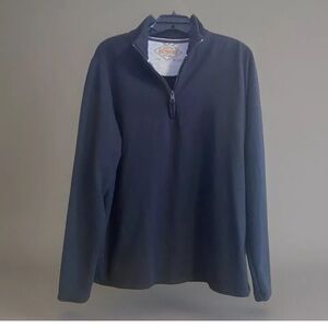 Original Weatherproof Vintage Men’s Quarter Zip Pullover Sz Lg Black Great Cond